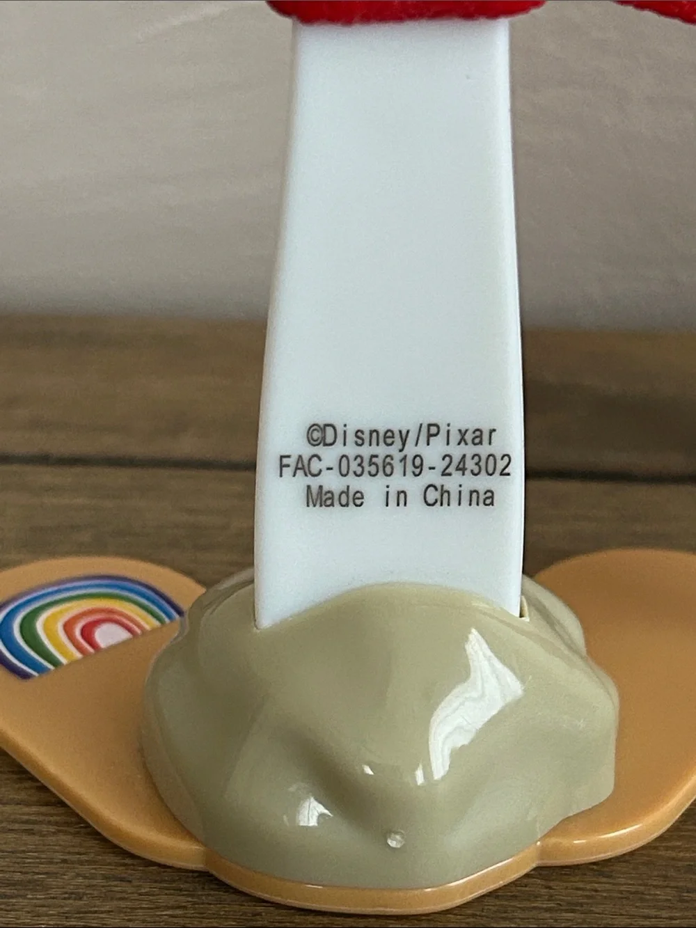 Toy Story 4 Pixar Character Forky Kids Hair Brush.  White With Red Hands.